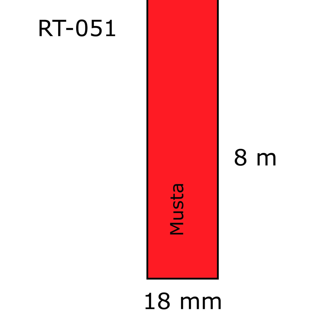 Laminoitu tarranauha, korvaa Brother TZe-441 | Finink.com