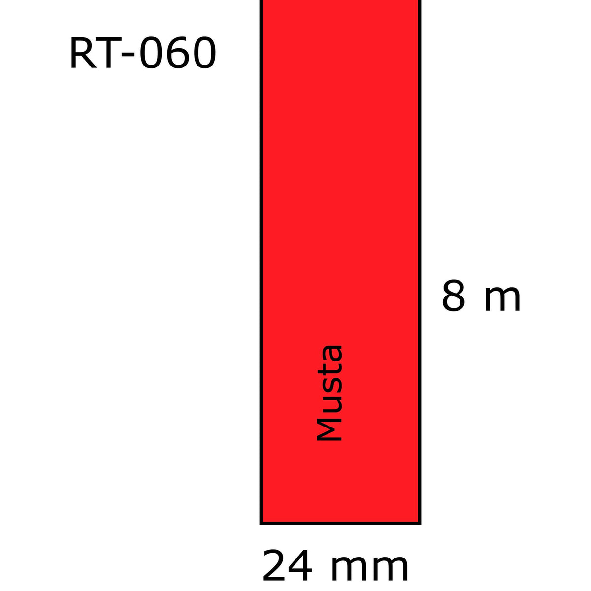 Laminoitu tarranauha, korvaa Brother TZe-451 | Finink.com