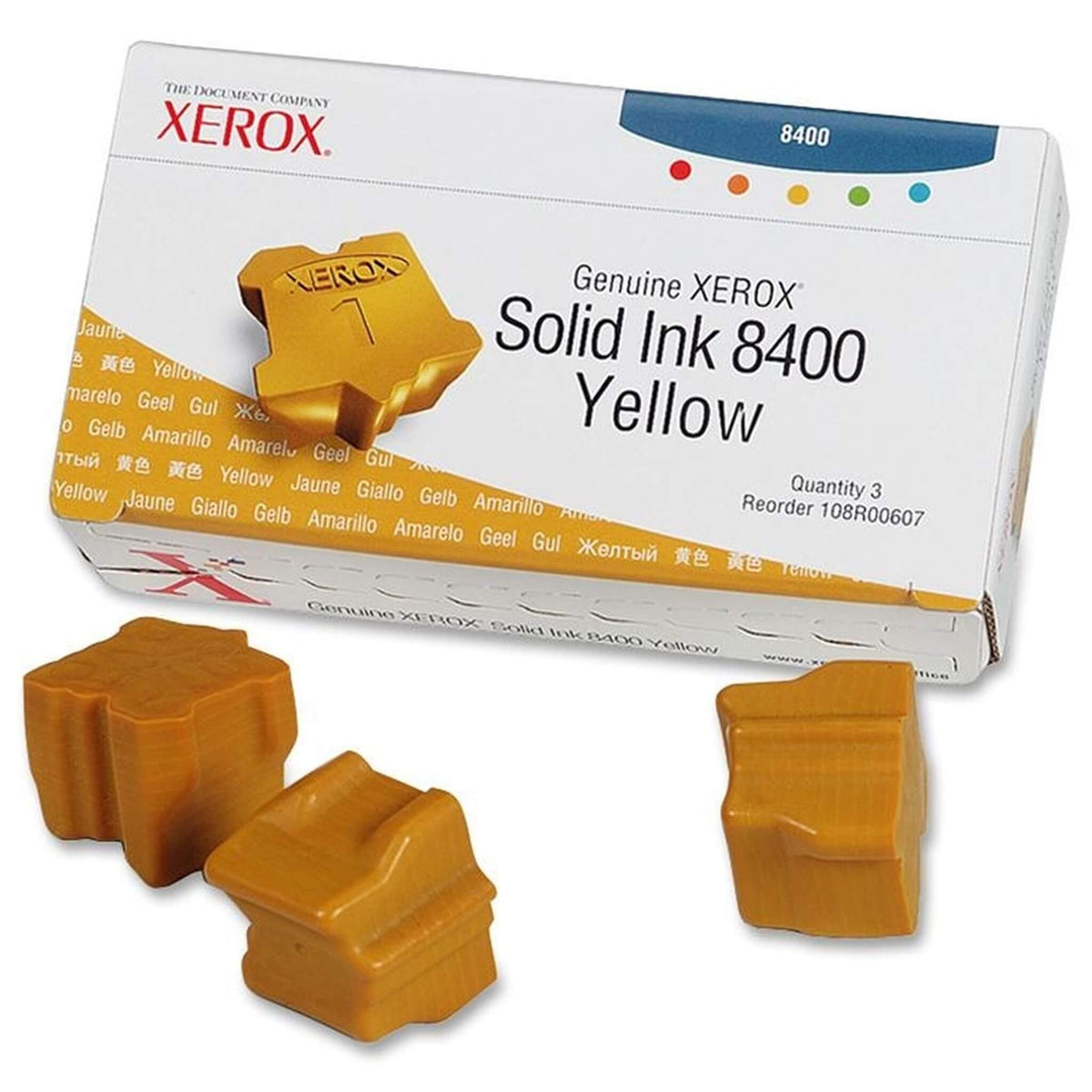 Keltainen värikasetti: Xerox 108R00607 (3 STICKS) | Finink.com
